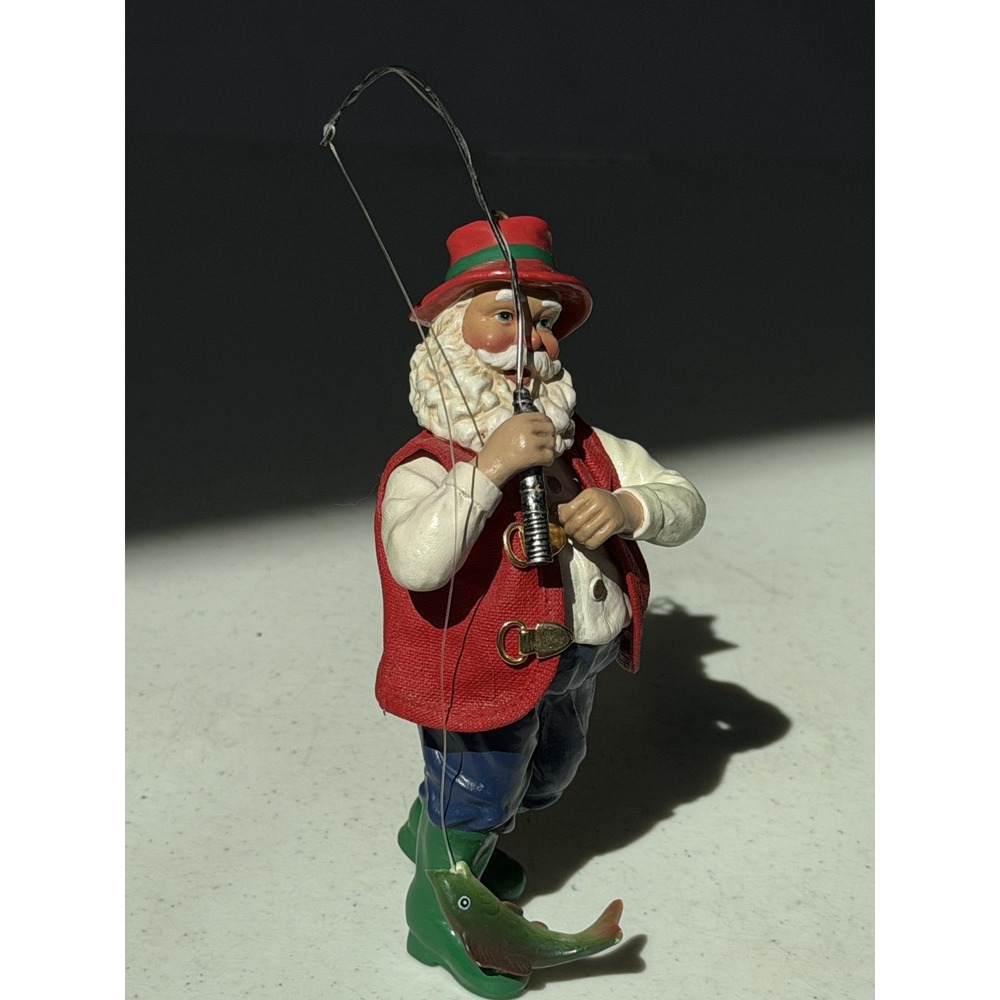 Vintage Fishing Santa Ornament 1996 "This Big!" Hallmark Keepsake Artist Ed Seal - Picture 5 of 8